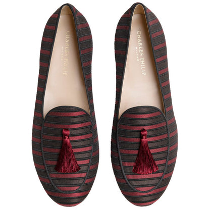 Charles Philip Red Silk Loafer