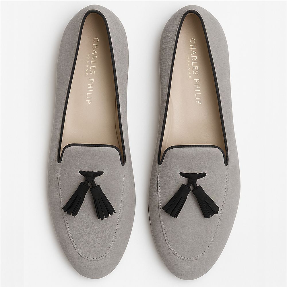 Charles Philip Gray Calfskin Loafer