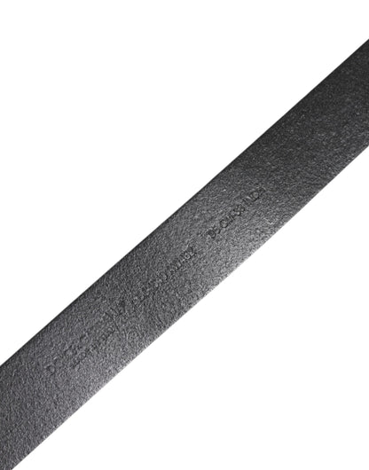 Dolce & Gabbana Black Classic Leather Metal Buckle Belt