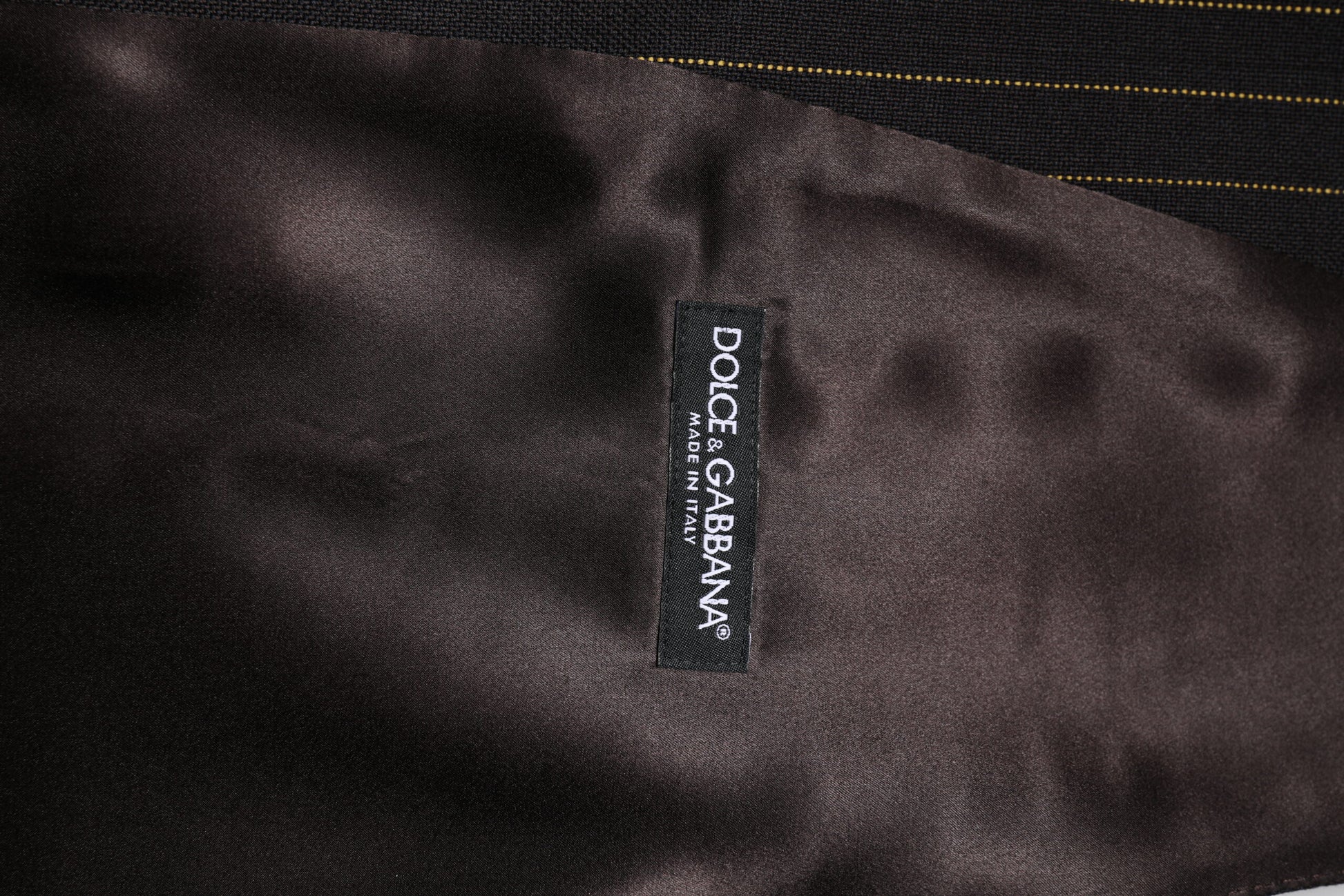 Dolce & Gabbana Black Stripes Wool Formal Men Waistcoat Vest