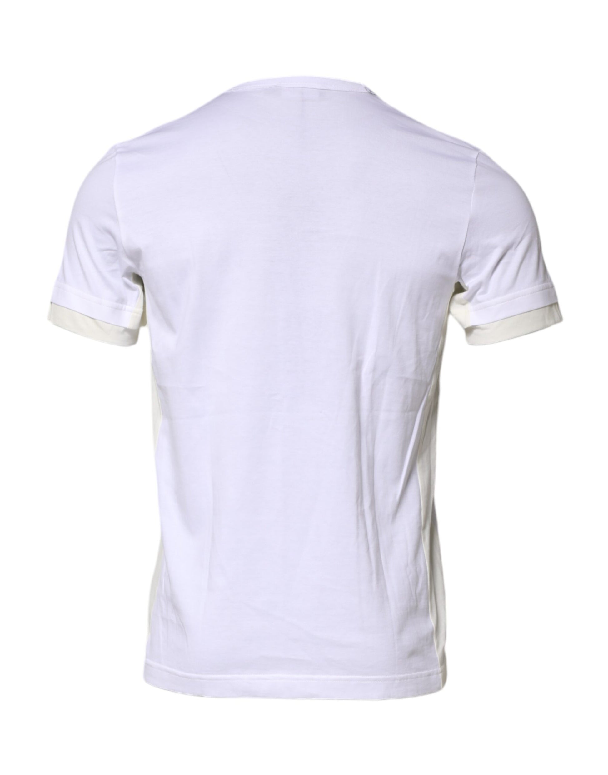 Dolce & Gabbana White Cotton Pocket Short Sleeves T-shirt