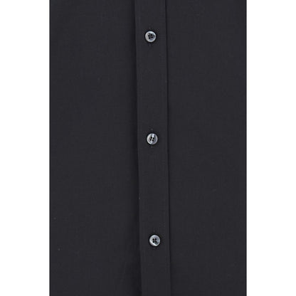 Dolce & Gabbana Black Elastane Dress Shirt
