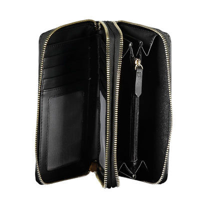 Mario Valentino Black Polyurethane Women Wallet