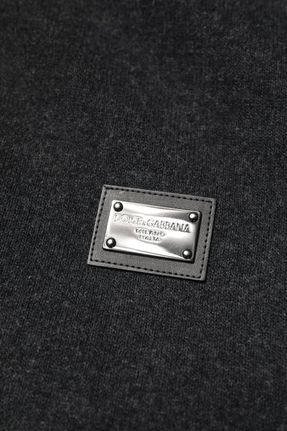 Dolce & Gabbana Black DG Logo Plaque Hooded Bomber Jacket