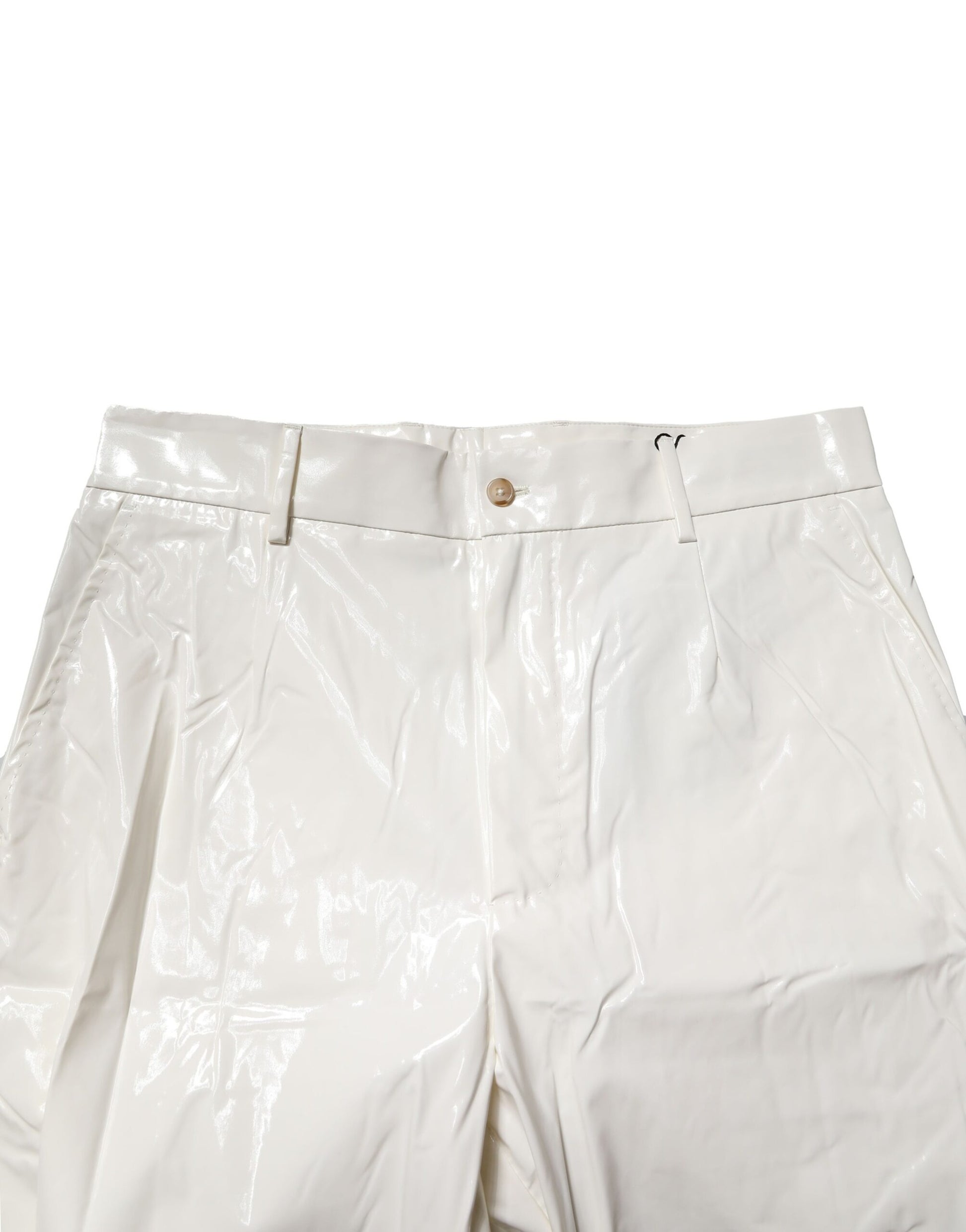 Dolce & Gabbana White Nylon Tapered Dress Men Pants