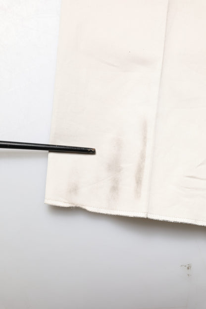 Dolce & Gabbana White Cotton Dress Slim Formal Pants