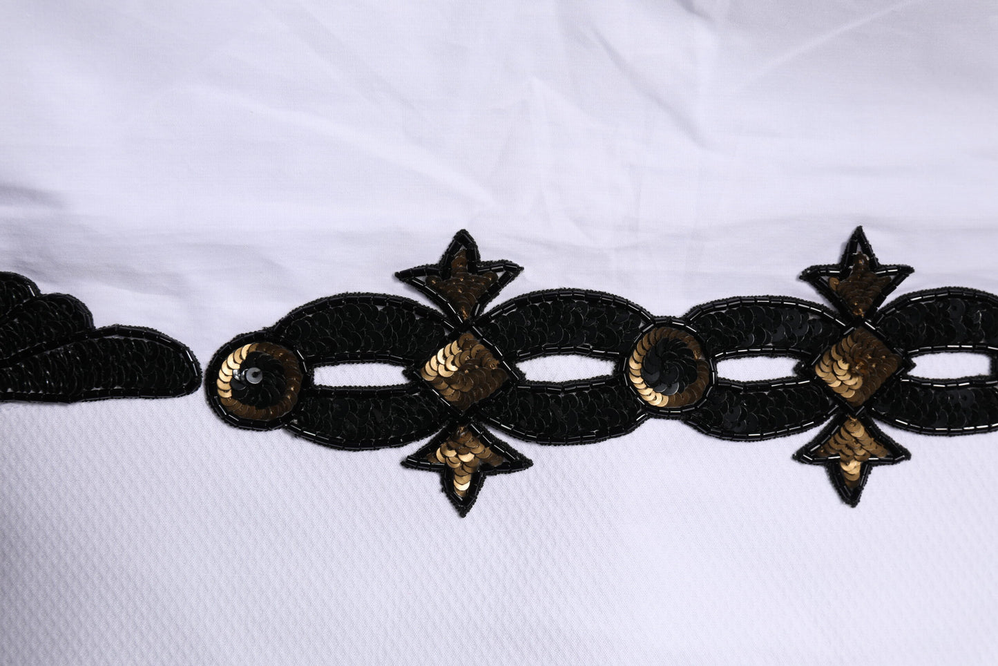 Dolce & Gabbana White GOLD Embellished Formal Men Dress Shirt