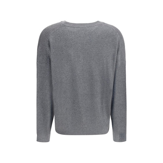 Brunello Cucinelli Gray Cotton Sweatshirt
