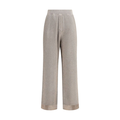 Brunello Cucinelli Gold Cotton Casual Pants