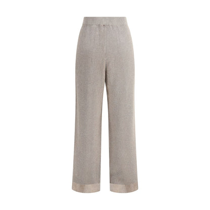 Brunello Cucinelli Gold Cotton Casual Pants