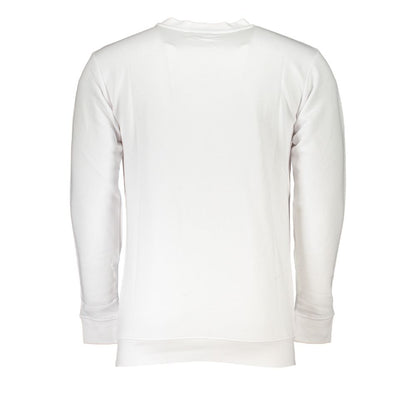 Cavalli Class White Cotton Men Sweater