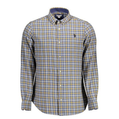 U.S. POLO ASSN. Blu Cotton Men's Shirt