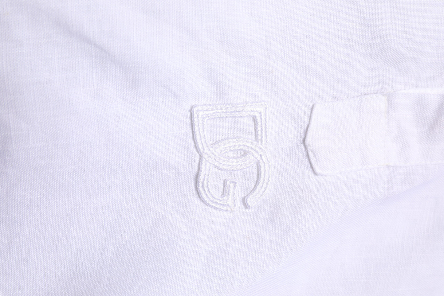 Dolce & Gabbana White Linen Long Sleeves Casual Men Shirt