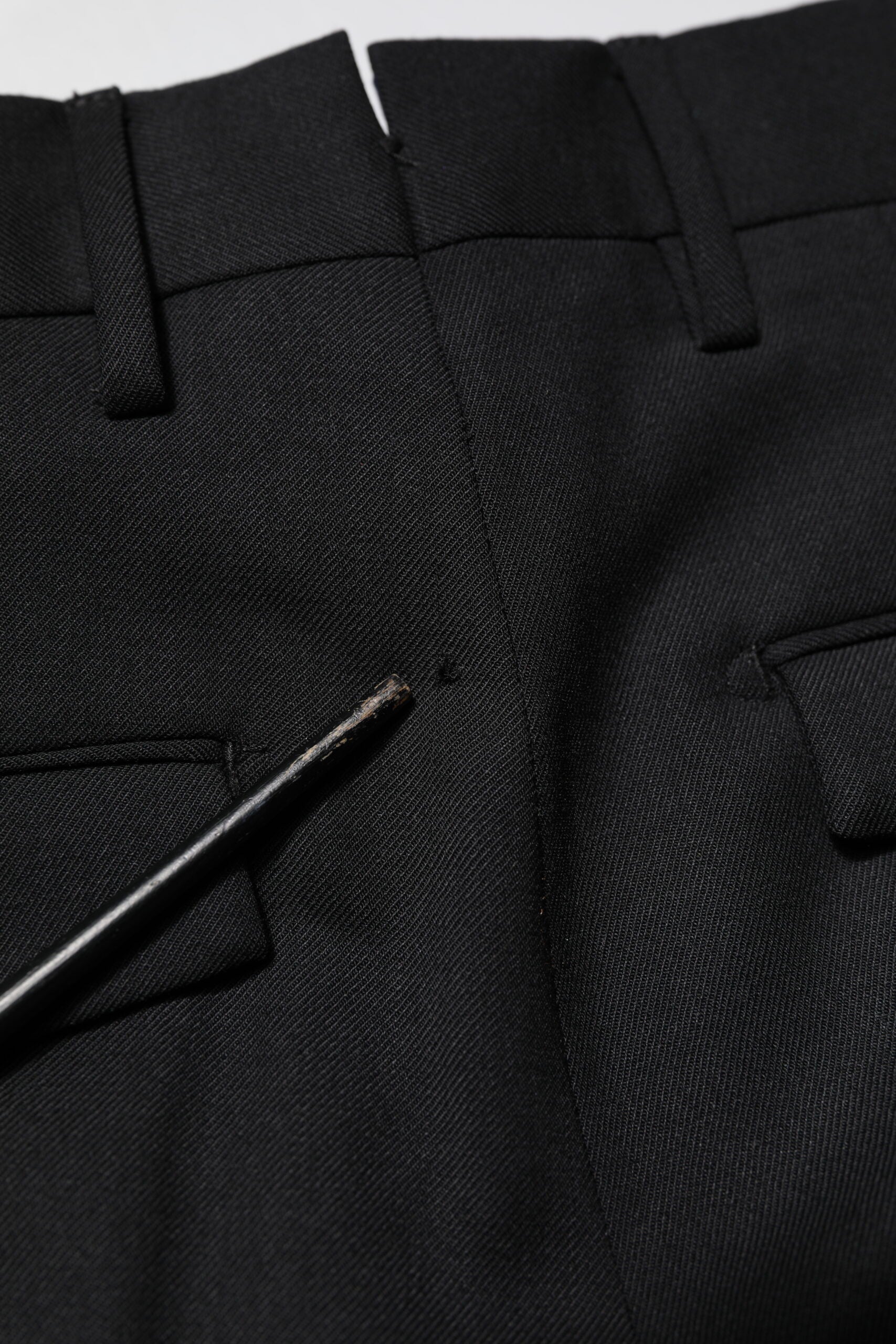 PT Torino Black Solid Formal Tapered Men Dress Pants