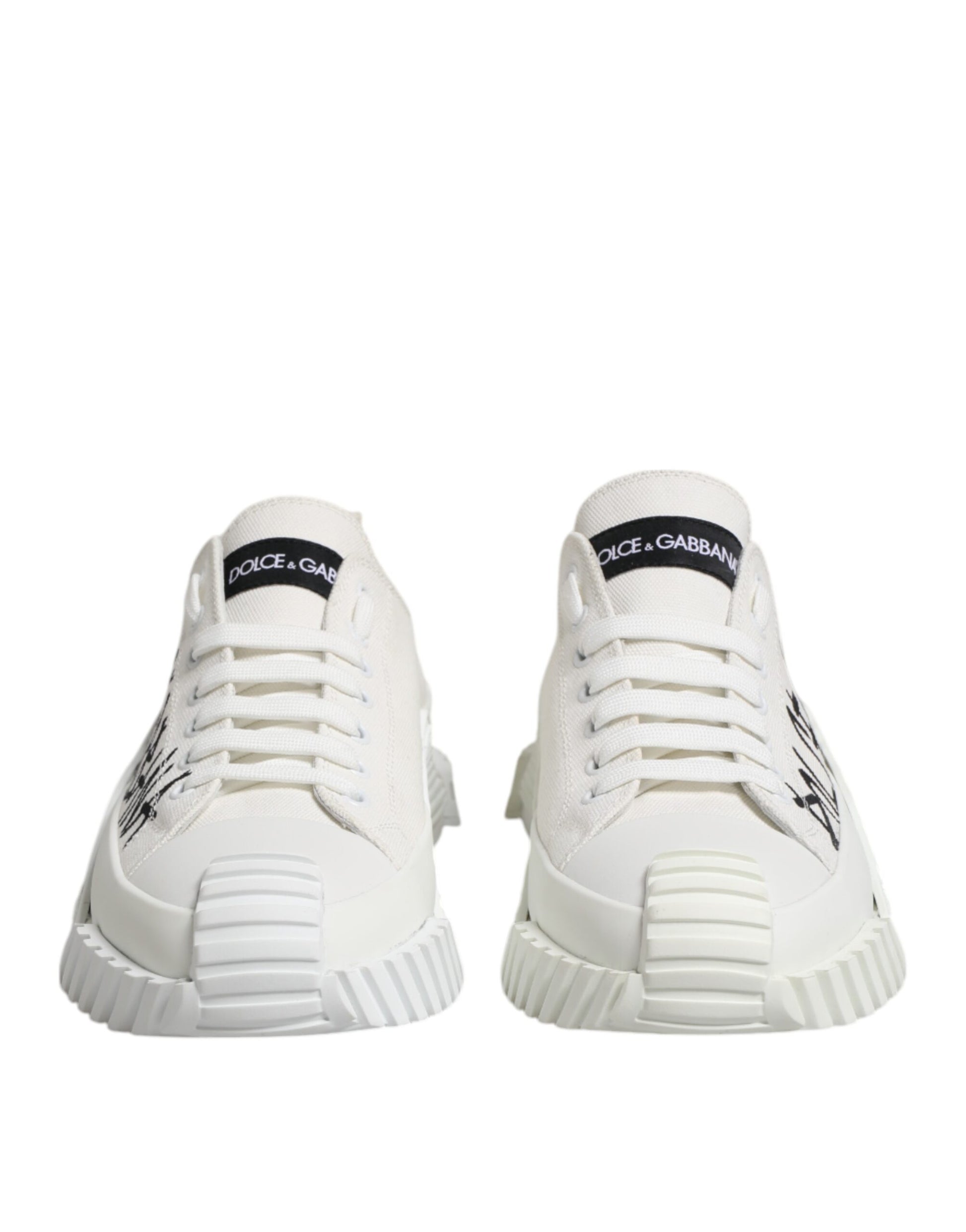 Dolce & Gabbana White Cotton NS1 Low Top Sneakers Shoes