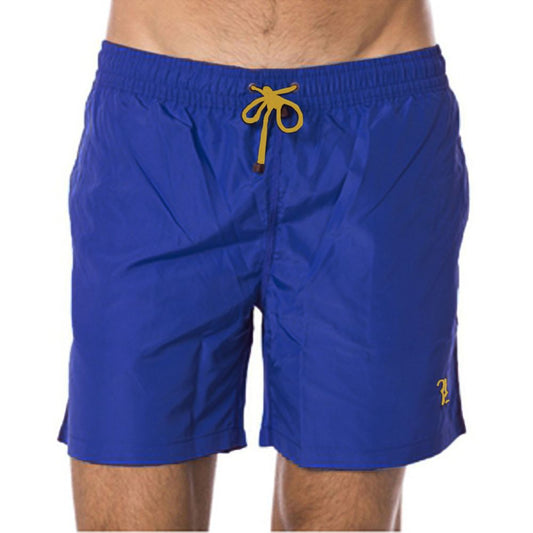 Billionaire Italian Couture Blue Polyester Men Swimwear