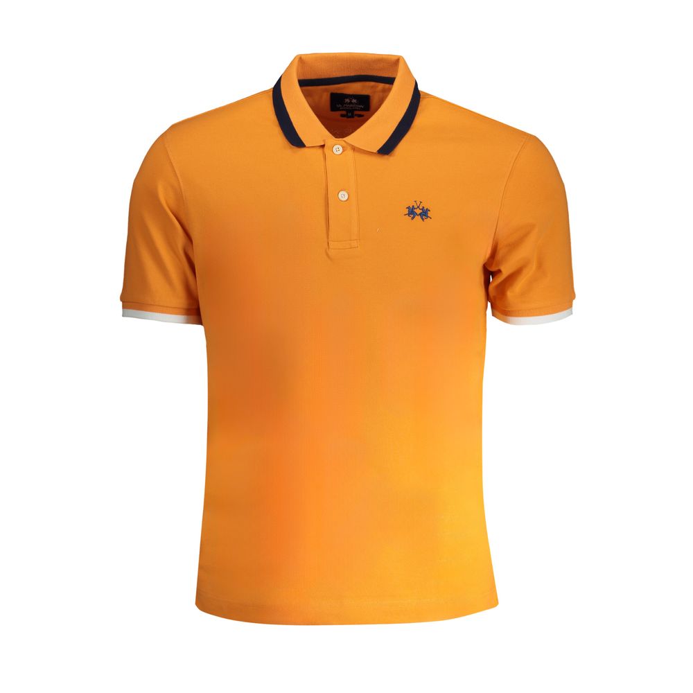 La Martina Arancione Cotton Men Polo