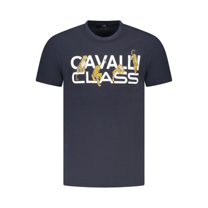 Cavalli Class Blue Cotton Men T-Shirt