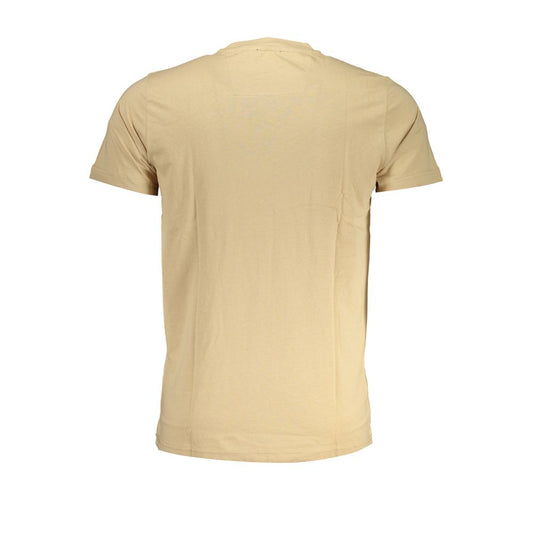 Cavalli Class Beige Cotton Mens T-Shirt