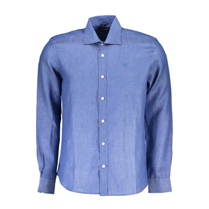 North Sails Blu Linen Men Shirt