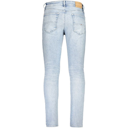 Tommy Hilfiger Azzurro Cotton Men's Tapered Jean