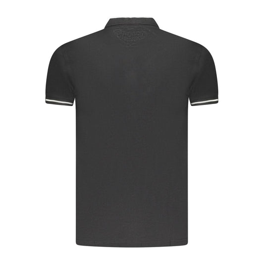 Cavalli Class Black Cotton Men Polo Shirt