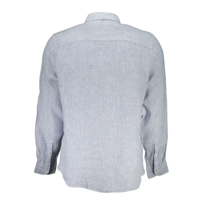 North Sails Blue Linen Men Shirt