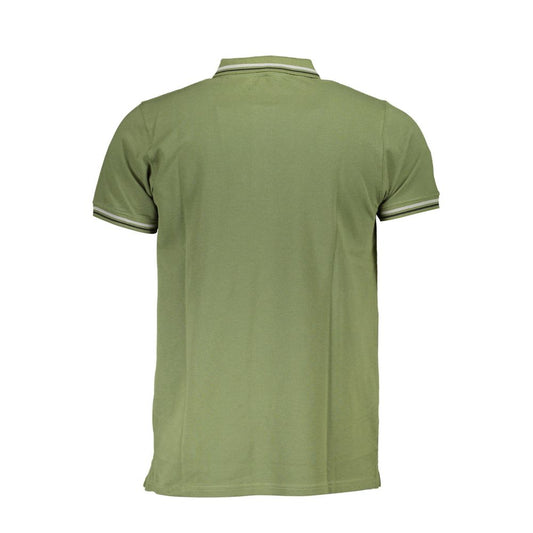 Cavalli Class Green Cotton Men Polo Shirt