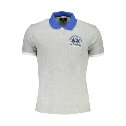 La Martina Grigio Cotton Men Polo