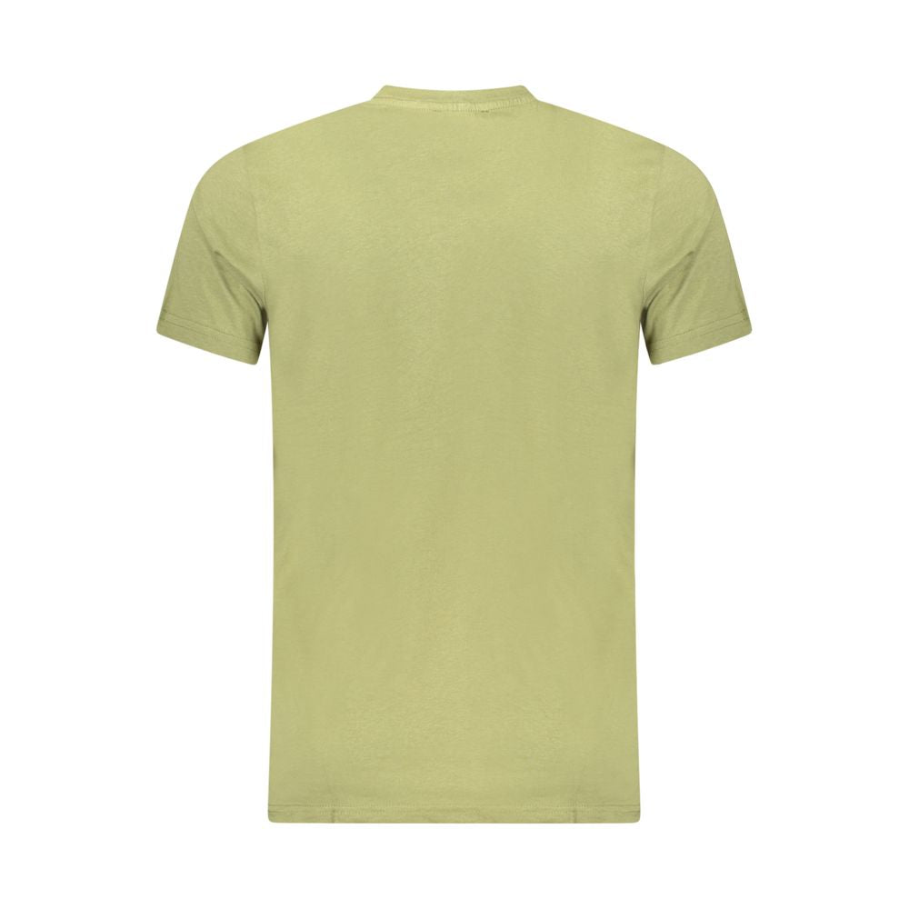 Cavalli Class Green Cotton Men T-Shirt