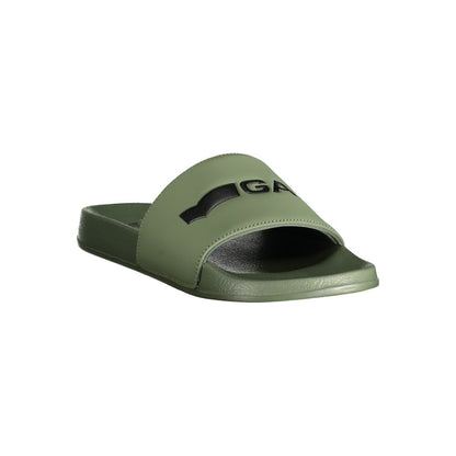 Gas Green Polyester Mens Sandal