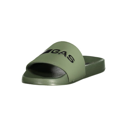 Gas Green Polyester Mens Sandal