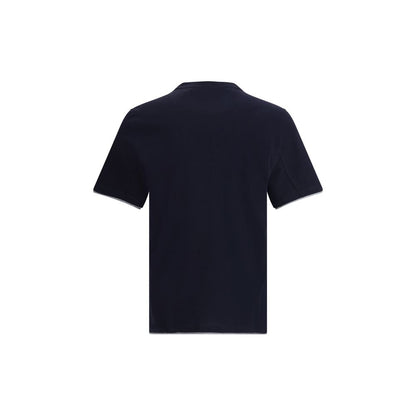 Brunello Cucinelli Blue Cotton T-Shirt