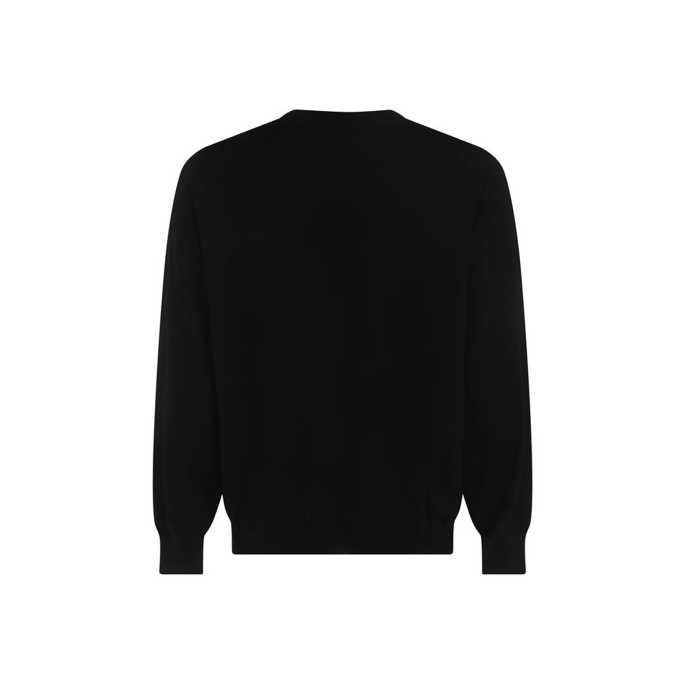 Brunello Cucinelli Black Fleece Wool Sweatshirt