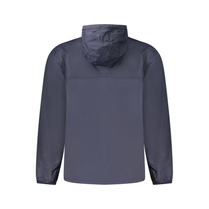 K-WAY Blue Polyamide Men's Waterproof Jacket