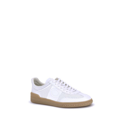 Valentino Garavani White Calf Leather Bos Taurus Low Top Sneakers