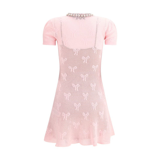 Self-Portrait Crochet knit short Dress