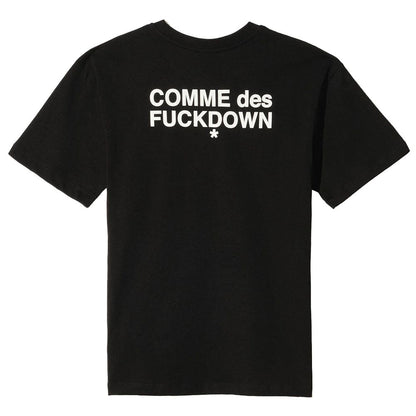 Comme Des Fuckdown Black Cotton Women T-Shirt