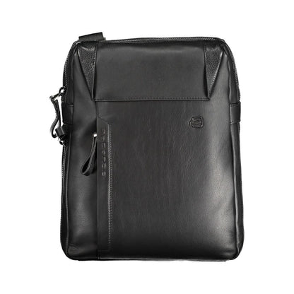 Piquadro Black Leather Shoulder Bag