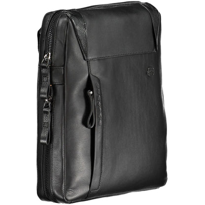 Piquadro Black Leather Shoulder Bag