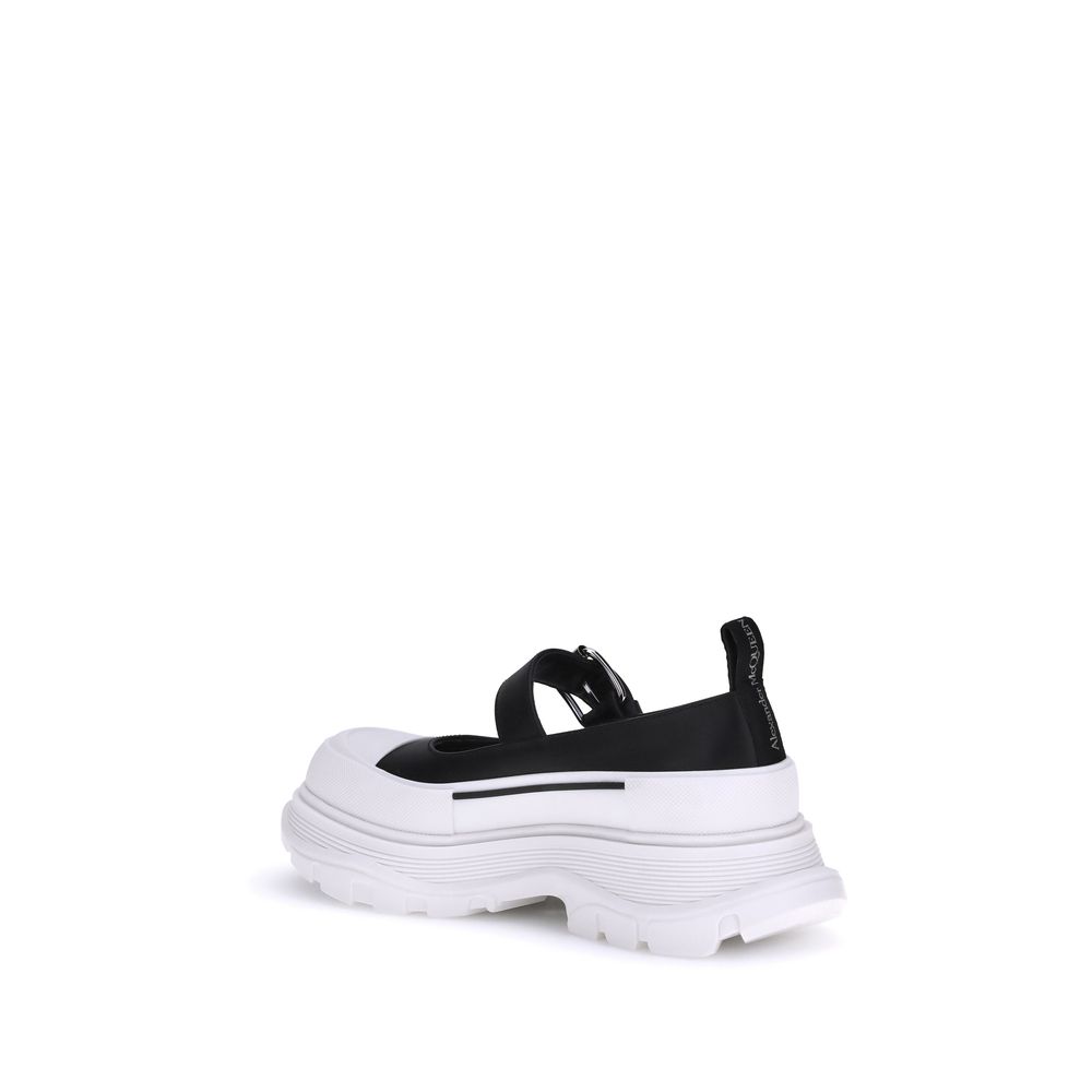 Alexander McQueen Black Rubber Ballet Flats