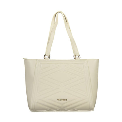 Valentino Beige Polyurethane Women's Bag with Adjustable Shoulder Strap