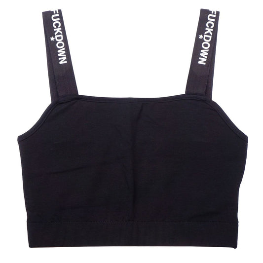 Comme Des Fuckdown Black Cotton Women Top