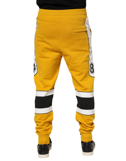 Dolce & Gabbana Yellow Cotton Sweatpants Jogger Trouser Pants