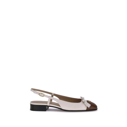 Valentino Garavani Beige Goatskin Ballet Flats