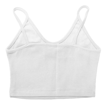 Comme Des Fuckdown White Cotton Women Crop Top