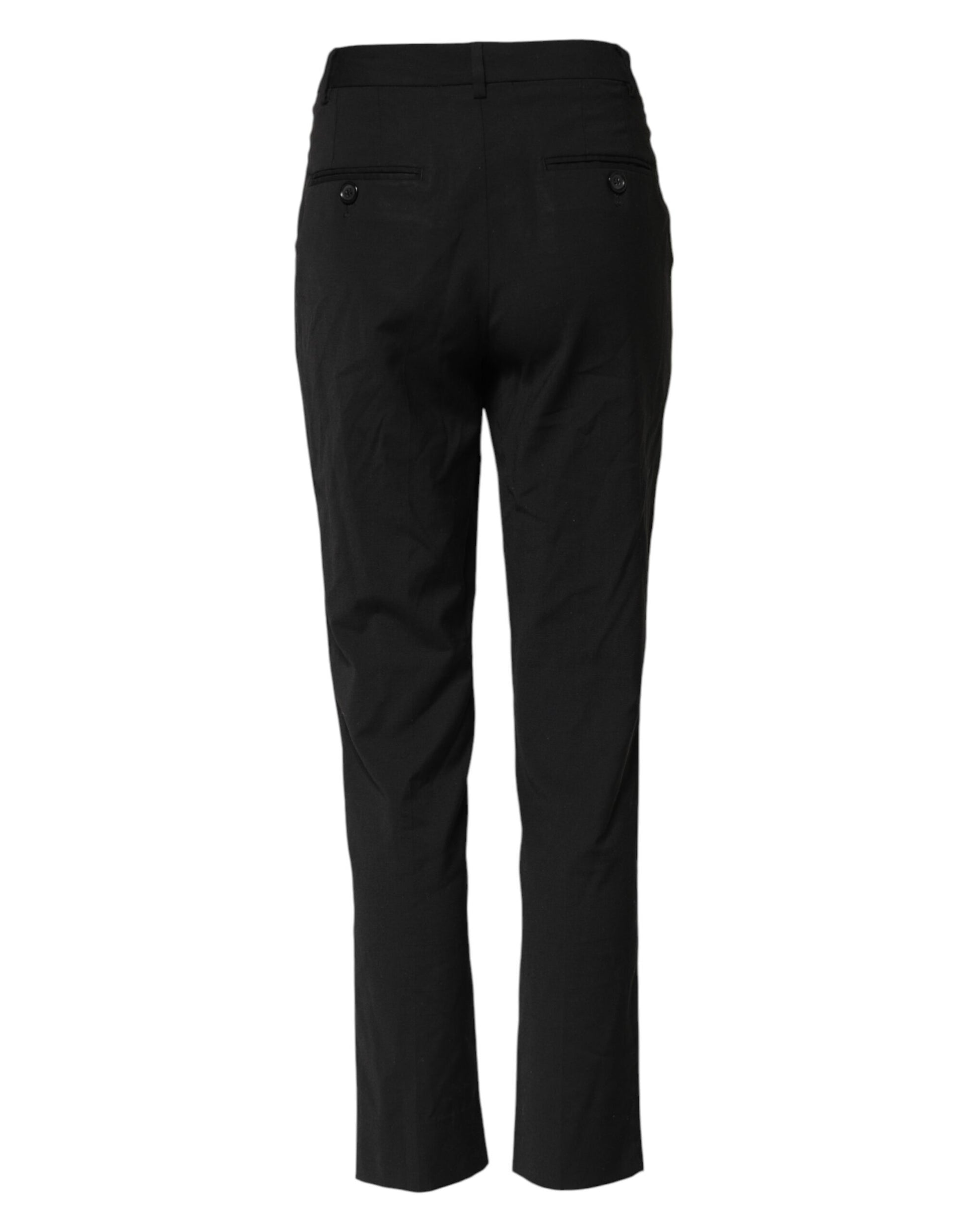 Dolce & Gabbana Black STAFF High Waist Tapered Pants