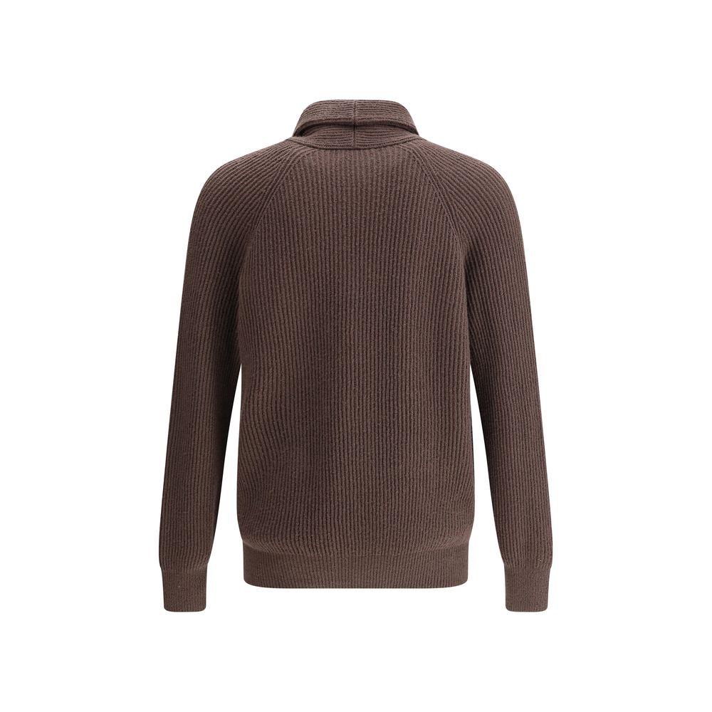 Brunello Cucinelli Brown Cotton Cardigan
