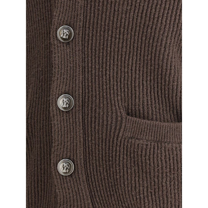 Brunello Cucinelli Brown Cotton Cardigan