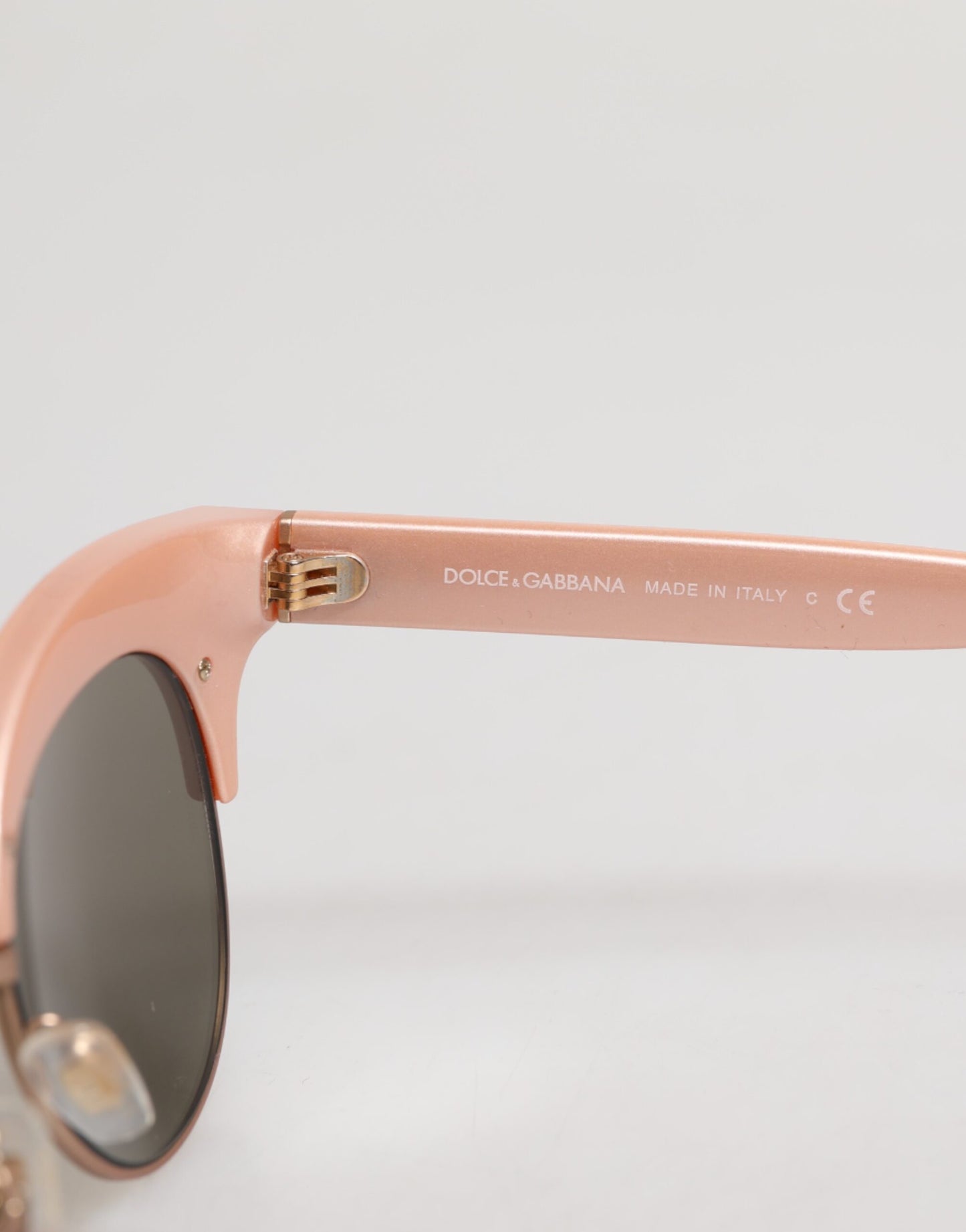 Dolce & Gabbana Pink Gold Mirrored Cat Eye DG6109 Sequined Sunglasses